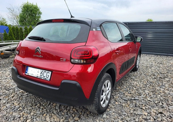 Citroen C3 cena 23500 przebieg: 94000, rok produkcji 2019 z Dobra małe 407